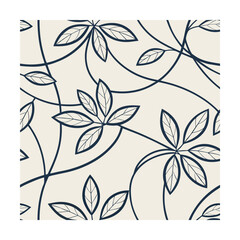 Organic Contour Line Pattern, Golden banana leaf line arts, Hand drawn outline design for fabric, print, cover, banner and invitation, Vector illustration