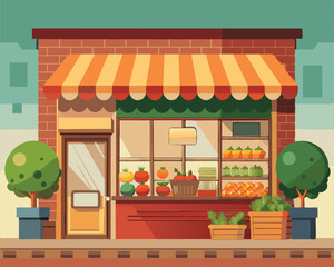 Vibrant Farm Fresh Produce Shop. A Charming Storefront