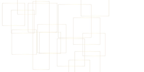 Abstract golden geometric square overlap layer lines on transparent background. Abstract luxury golden lines pattern texture business and presentation background.