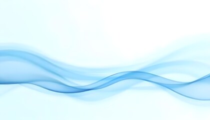 Obraz premium A simple abstract vector design featuring smooth blue gradient lines, curves, and waves on a clean white backdrop.