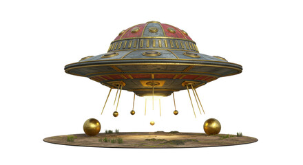 Isolated Flying Saucer Extraterrestrial Landscape Scene © Nicolas