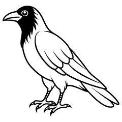 Fototapeta premium Abstract One-Line Crow Vector Illustration