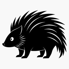 Porcupine Silhouette Vector Art