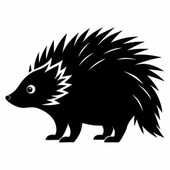 Porcupine Silhouette Vector Art