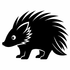 Porcupine Silhouette Vector Art