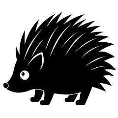 Porcupine Silhouette Vector Art