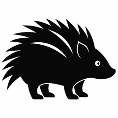 Porcupine Silhouette Vector Art
