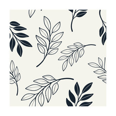 Repeating Minimalist Leaf Icons, Golden banana leaf line arts, Hand drawn outline design for fabric, print, cover, banner and invitation, Vector illustration