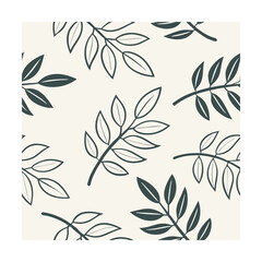 Repeating Minimalist Leaf Icons, Golden banana leaf line arts, Hand drawn outline design for fabric, print, cover, banner and invitation, Vector illustration