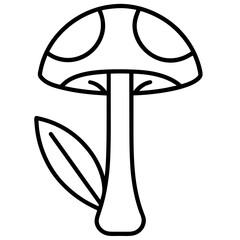 mushroom on a white background