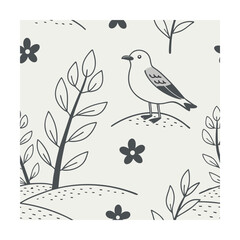 Scandinavian Inspired Simple Cross Pattern, Golden banana leaf line arts, Hand drawn outline design for fabric, print, cover, banner and invitation, Vector illustration