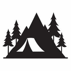 Fototapeta premium Serene Camping Site illustration