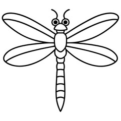 Sea Dragonfly Minimal Line Illustration