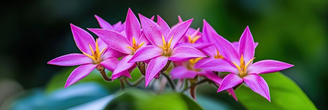 beautiful starflower on bokeh background