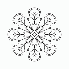 Ornamental Round Mandala Coloring Page
