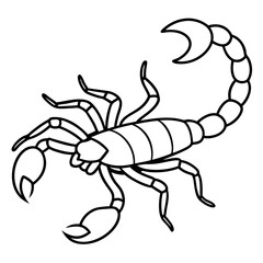 Simple Scorpion Outline Design