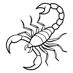 Simple Scorpion Outline Design