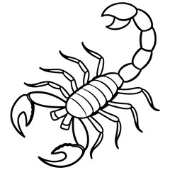 Simple Scorpion Outline Design