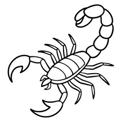 Simple Scorpion Outline Design