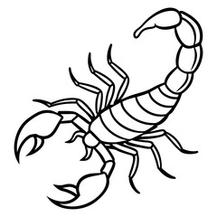 Simple Scorpion Outline Design