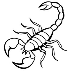 Simple Scorpion Outline Design