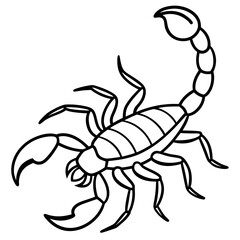 Simple Scorpion Outline Design