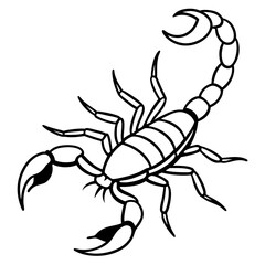 Simple Scorpion Outline Design