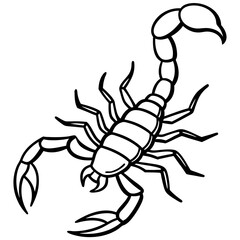 Simple Scorpion Outline Design