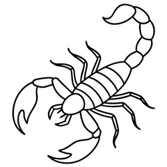 Simple Scorpion Outline Design