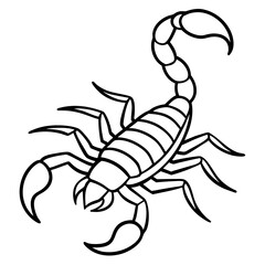 Simple Scorpion Outline Design