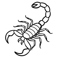 Simple Scorpion Outline Design