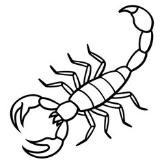 Simple Scorpion Outline Design