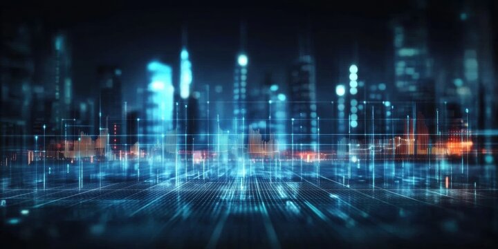 Financial data analysis for business strategy with holographic technology concept in comeliness of marketing planning and development