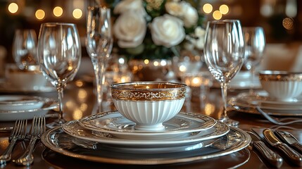 Silverware sets complete a formal dining experience