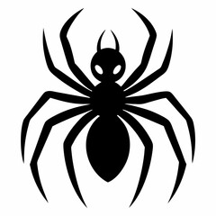 Simple Spider Silhouette Illustration