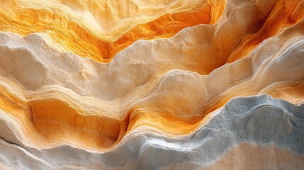 Smooth, tan sandstone formations eroded by time