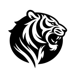 Royal Bengal Tiger shape logo symbol 