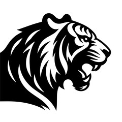 Royal Bengal Tiger shape logo symbol 