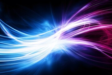 Abstract Blue Purple Energy Waves Flowing Light Background