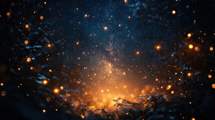 Obraz premium Stars twinkle brightly in the night sky