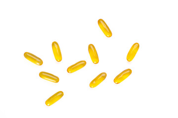Dietary supplement containing omega 3 fish oil capsules