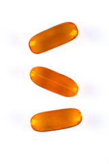 Dietary supplement containing omega 3 fish oil capsules