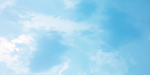 sunny sky blue light watercolor background. Aquarelle painting brush effect card paper textured canvas cloudy smoke space for text, entertaining card, template. aquamarine color graphics illustration