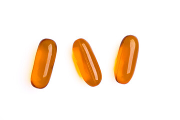 Dietary supplement containing omega 3 fish oil capsules