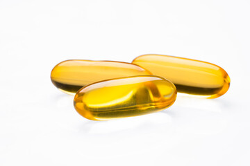 Dietary supplement containing omega 3 fish oil capsules