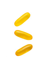 Dietary supplement containing omega 3 fish oil capsules