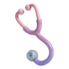 Pink and Purple Pediatric Stethoscope Medical Tool