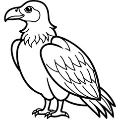 Elegant Condor Outline Vector Design