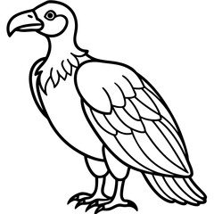 Obraz premium Elegant Condor Outline Vector Design