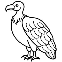 Elegant Condor Outline Vector Design